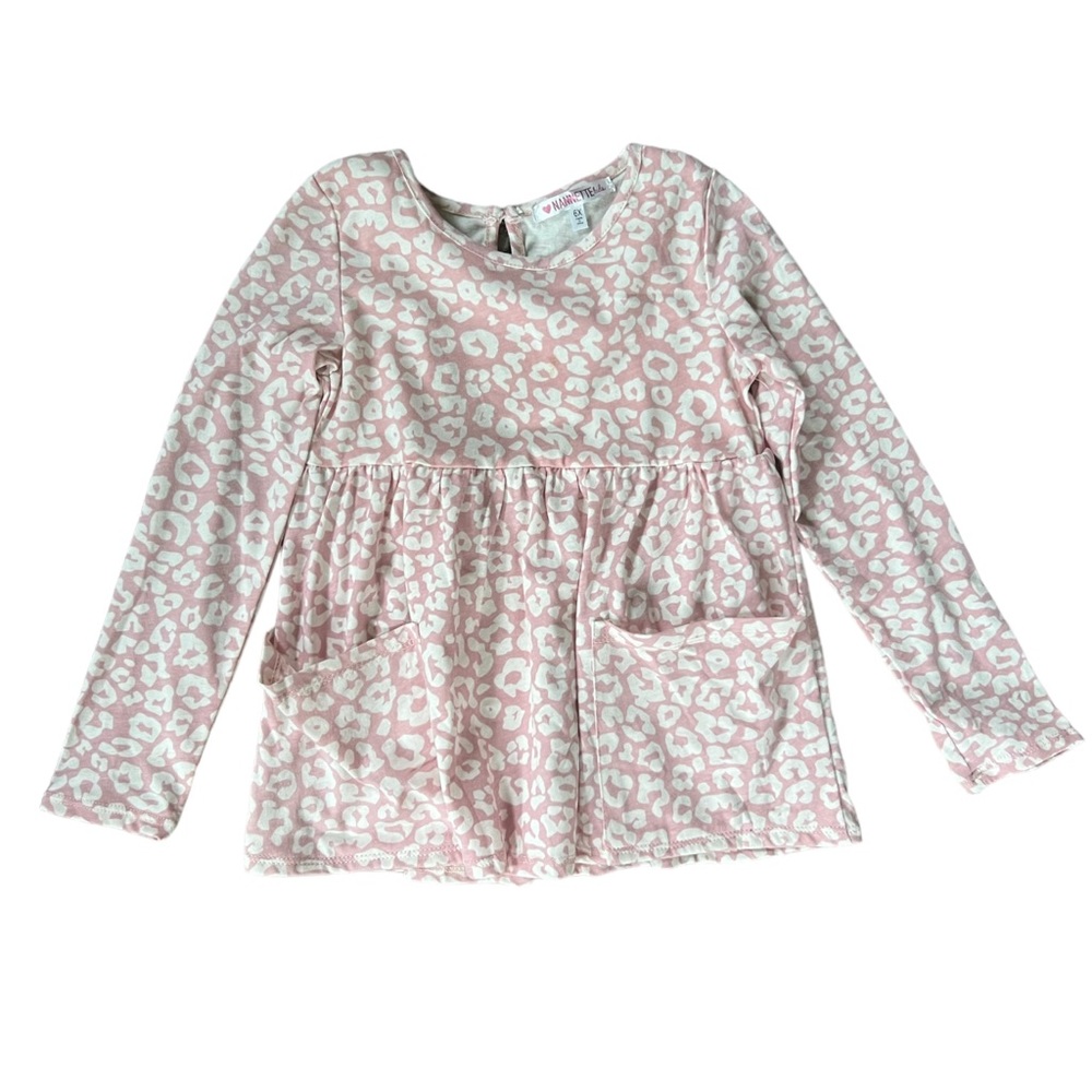 Nannette Girls Long Sleeve Animal Print Top | NWOT Size 6X